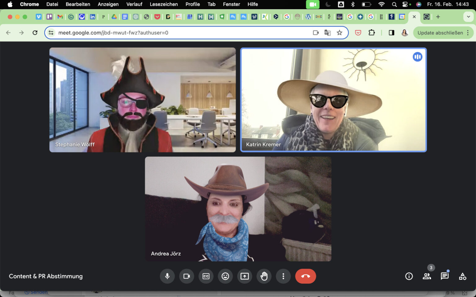 remote works mit Spaß bei der Arbeit