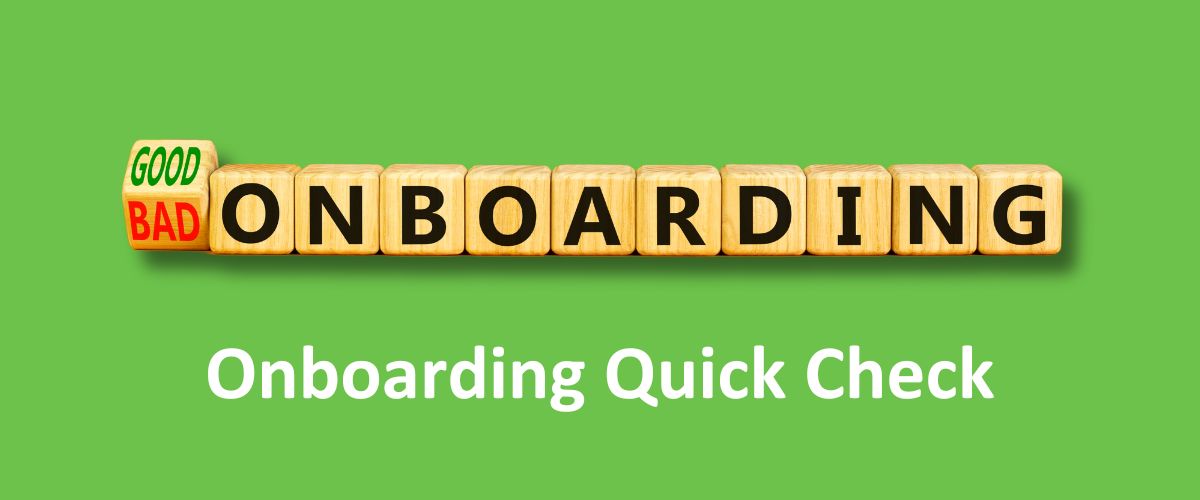 Onboarding Quick Check